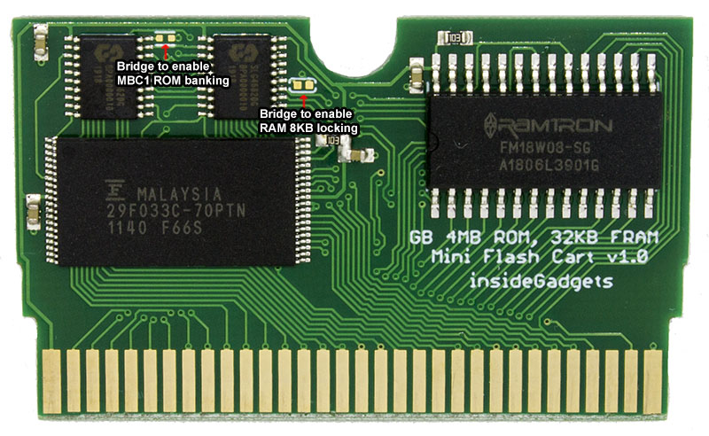 Gameboy 4MB 32KB Mini Flash Cart (fits a GBA cartridge for GBA/GBA SP) – insideGadgets Shop